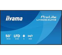iiyama LH5064UHS-B1AG 50" 3840x2160 UHD IPS pannello DLED Haze 25% 500cd/m2 Orizzontale e Verticale Altoparlanti 2x 10W 2x HDMI 1x