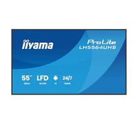 iiyama Prolite LH5564UHS-B1AG - Display digitale per segnaletica da 55", pannello LED VA, 4K, UHD, HDMI, USB-C USB2.0, RS-232c, RJ45, Android 14 OS iiSignage², 24/7, antiriflesso, nero