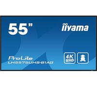 iiyama ProLite LH5575UHS-B1AG - Display digitale da 139 cm, 54,6", pannello LED IPS 4K UHD HDMI DP in/out USB2.0 RS-232c RJ45, lettore multimediale Android OS WiFi SDM-L micro-SD 24/7, colore: Nero