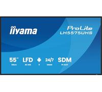 iiyama Prolite LH5575UHS-B2AG 139 cm Digital Signage Display IPS LED 4K UHD HDMI DP in/Out Daisy Chain USB2.0 RS-232c RJ45 Media Player Android 11OS iiSignage² iiControl iiShare WiFi SDM-S 24/7