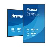 iiyama Prolite LH5575UHS-B2AG 139 cm Digital Signage Display IPS LED 4K UHD HDMI DP in/Out Daisy Chain USB2.0 RS-232c RJ45 Media Player Android 11OS iiSignage² iiControl iiShare WiFi SDM-S 24/7