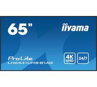 iiyama Prolite LH6541UHS-B1AG - Display digitale di segnaletica da 64,5", pannello LED da 4 K, UHD HDMI RS-232c RJ45 USB2.0, lettore multimediale 24/7, 164 cm, colore: Nero