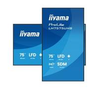 Iiyama prolite lh7575uhs-b2ag display per segnaletica digitale 4k d...
