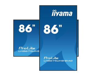 iiyama ProLite LH8675UHS-B1AG 86'' Schermo 4K con sistema operativo Android, altoparlanti e doppio orientamento verticale/ orizzontale - per un