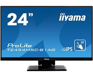 iiyama, ProLite T2454MSC-B1AG 60.5 cm, 24 Pollici, IPS LED-Monitor Full-HD 10 Punkt Multitouch Capacitivo, VGA, HDMI, USB 3.0, IPX1, Rivestimento Antiriflesso, Regolabile in Altezza, Nero