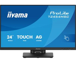 iiyama ProLite T2454MSC-B3AG Touchscreen InCell PCAP da 24" a 10 punti con tecnologia IPS, rivestimento antiriflesso e supporto flessibile