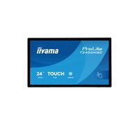 iiyama ProLite T2455MSC-B2 Monitor multi-touch da 24" con vetro a tutto schermo, webcam integrata e supporto flessibile