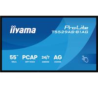 iiyama Prolite T5529AS-B1AG - Monitor LED VA da 139 cm, 54,6 pollici, 4K UHD, 20 punti, All-in-One, PCAP, touchscreen, HDMI, USB-C RS-232c, RJ45, USB 2.0, sistema operativo Android, WiFi, antiriflesso