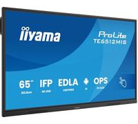 iiyama Prolite TE6512MIS-B4AG 163,9 cm 65" VA DLED Large Formato Display 4K UHD 40 Touchpoint PureTouch IR VGA HDMI DP USB-C USB3.2 RS-232c RJ45 HDMI-Out 7H OPS WiFi Android 14 OS iiControl AntiGlare
