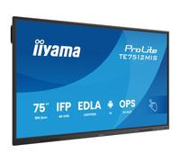iiyama ProLite TE7512MIS-B4AG Schermo tattile interattivo 4K UHD da 75″ con PureTouch-IR, Android 14 e USB-C Power Delivery