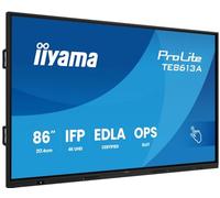 iiyama Prolite TE8613A-B2AG - Display interattivo IPS, 217,4 cm, 86", 4 K, UHD, 40 punti touch, PureTouch IR- HDMI DP USB-C DP-Alt USB2.0/3.2 RJ45 WiFi OPS Android 14 Google EDLA PIR NFC AntiGlare 7H