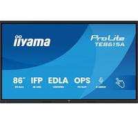 iiyama ProLite TE8615A-B1AG - Display interattivo IPS, 217,4 cm, 86", 4K UHD 40 punti touch DeepContrast-IR+ HDMI DP USB-C USB3.2 RS-232c RJ45 OPS WiFi Android 14 OS Google EDLA iiControl AntiGlare