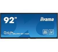 iiyama ProLite TE9218UWI-B1AG - Display LED da 232,5 cm, 91,5", misura grande, 5 K, UHD 50 punti touch, PureTouch IR- HDMI DP USB-C 3.2 USB3.2 RS-232c RJ45 HDMI/USB-C-out OPS Slot WiFi Android OS