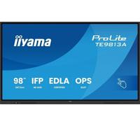 iiyama Prolite TE9813A-B1AG - Display IPS LED grande formato da 247,7 cm, 97,5", 4 K, UHD 40 punti touch, PureTouch IR- HDMI DP USB-C USB3.2 RS-232c RJ45 HDMI-Out 7H OPS WiFi Android 14 OS iControl