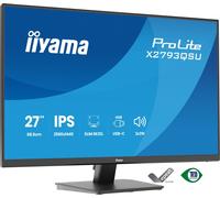 iiyama X2793QSU-B1 Monitor ProLite da 27" con tecnologia IPS, risoluzione QHD, cornici sottili su tutti e quattro i lati e hub USB