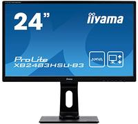 iiyama ProLite XB2483HSU-B3 60.5 cm, 23.8 Pollici, AMVA LED-Monitor Full-HD, VGA, HDMI, DisplayPort, USB2.0, Regolabile in Altezza, Pivot, Nero