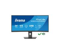 iiyama Monitor curvo da 34" con un schermo ultra-wide e un supporto regolabile in altezza di 150 mm