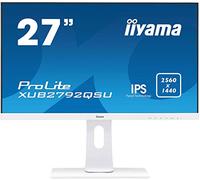 iiyama Prolite XUB2792QSU-W1 68.5 cm, 27 Pollici, IPS LED-Monitor QHD, DVI, HDMI, DisplayPort, USB3.0, Ultra-Slim-Line, FreeSync, Regolabile in Altezza, Pivot, Bianco