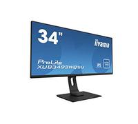 iiyama ProLite XUB3493WQSU-B1 86.7 cm, 34 Pollici, ADS-IPS LED-Monitor UWQHD, HDMI, DisplayPort, USB3.0, HDCP, PIP, Ultra-Slim-Line, Regolabile in Altezza, Nero