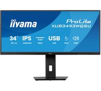 iiyama XUB3493WQSU-B6 Monitor, 34", IPS, 3440x1440/120Hz, 2H2DP, HAS