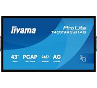iiyama Prolite T4329AS-B1AG - Monitor LED VA da 108 cm 42,5 pollici, 4K UHD, 20 punti, All-in-One, PCAP, touchscreen, HDMI, USB-C RS-232c, RJ45, USB 2.0, sistema operativo Android, WiFi, antiriflesso