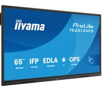 iiyama TE6512MIS-B4AG visualizzatore di messaggi Pannello piatto interattivo 165,1 cm (65) LCD Wi-Fi 400 cd/m² 4K Ultra HD Nero Touch screen Processore integrato Android 11 24/7 (TE6512MIS-B4AG)