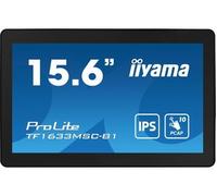 IIYAMA TF1633MSC-B1 15.6inch PCAP FHD Bezel Free Front 10P Touch 385cd/m2 HDMI DP USB Interface HUB 2x2.0 Speakers
