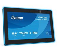iiyama Prolite TW1625LASC-B3PNR 34,4 cm 15,6" IPS PCAP 10 punti Touch Monitor Audio Uscita USB 3.2/2.0 USB-C RJ45 PoE Android 14 WiFi Bluetooth NFC/RFID RGB Slot SD Webcam antiriflesso
