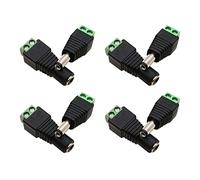 iJiGui 4 Paia Connettore DC Attacco Maschio Femmina, Professionale 5.5 X 2.1mm 12V DC Vite Terminale Spina Connettore, per CCTV Security Camera DVR e LED Strip Light