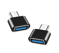 iJiGui Adattatore USB C a USB 2.0 (2 Pezzi), Adattatore Tipo C a USB-A OTG Connettore, per MacBook PRO 2019/2018, Samsung Galaxy, Google Pixel Nexus (Nero)