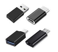 iJiGui Adattatore USB C a USB 3.0 OTG [4 pezzi], , Adattatore USB C a Micro USB, Trasferimento Dati per MacBook, Phone 13 12, Galaxy S9