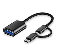 iJiZuo 2 in 1 OTG Adattatore USB C/Micro a USB, USB C a USB Femmina, Cavo OTG Compatibile con iMac Android Google Samsung Galaxy e Plus