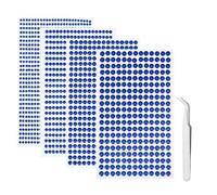 iJiZuo 4 Fogli 1792 Pezzi Strass Autoadesivo, con Pinzette, 3/4/5/6 mm Gemme Rotondo di Perline, Acrilico Diamante Strass Sticker, per Telefono PC Decorazione Fai da Te, Make-up, Unghie-Blu Scuro