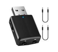 iJiZuo Adattatore Bluetooth USB 3 in 1, 5.0 Trasmettitore Ricevitore con 3.5mm AUX Wireless Audio Bluetooth, USB Adattatore Bluetooth, per TV PC Altoparlanti Auto-Nero