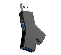 iJiZuo Hub USB, 3-Porta Splitter Hub (2 USB 2.0 + USB 3.0), Hub USB 3.0 Mini Portatile Adattatore USB per PC, Laptop, Mouse, Tastiera, Chiavetta USB, HDD Mobile e Altro-Nero