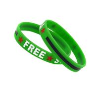Ijksbehjf 2 braccialetti in gomma con bandiere siriane per coloro che sostengono la pace e la consapevolezza gioielli affari internazionali, Misura unica, come descritto