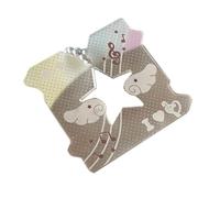 Ijksbehjf Accessorio per borsa dei cartoni animati, simbolo musicale creativo, ornamento unico con nota musicale, portachiavi per esprimere passione musicale, ciondolo ibisco trasparente, B, Taglia