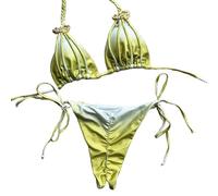 Ijksbehjf Costumi da bagno da donna alla moda 2025 accento tre punti regolabile legato comodo asciugatura rapida spiaggia essenziale backless spiaggia tankini