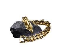 Ijksbehjf Elegante medievale Dragon Bone Bangle Decorazione per gli uomini Vintage Punk Gioielli Dichiarazione Pezzi Unisex Accessori da Polso Metallo Hiphop Uomini ' s, 20 cm, come descritto