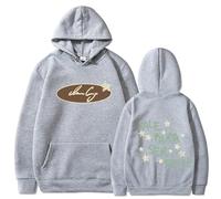 Ijksbehjf Elegante Visual Pubblicato Felpa Con Cappuccio Ventilato Polyster Sostanza Wanton Autunno Primavera Capispalla Abiti Flessibili Donne Moderne Casual Felpa, Grigio chiaro, XL