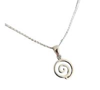 Ijksbehjf Swirls Designs - Collana in acciaio inox resistente, gioiello in argento, ideale per personalizzare o presentare la collana con ciondolo a spirale in argento, One Size, come descritto, come