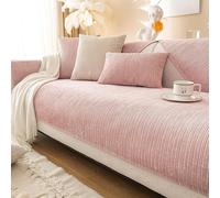 IJNBHU Copridivano 3 Posti,Copridivano per Divano Angolare a L, 1/2/3/4 Posti, Copridivano Antiscivolo per Divano Angolare, Copridivano per Seduta, Copridivano Universale,Rosa,45 * 45cm