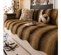 IJNBHU Copridivano Angolare Copertura Divano con Penisola Sinistra Destra 3/2 Posti Fodera per Divano a l Antiscivolo Lavabile Copri Divano per Camera da Letto, Divano,Marrone,70 * 120cm