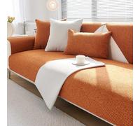 IJNBHU Copridivano Angolare Copridivano con Penisola Sinistra Destra 3/2/1 Posti Fodera for Divani Componibili, Sofa Protezione for Mobili a Forma di L/U,Arancia,90 * 70cm