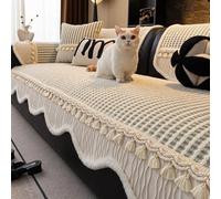 IJNBHU Copridivano, Copridivano Universale Quattro Stagioni, Copritutto per Divano Arredamento per La Casa, Utilizzabile Come Coperta da Divano con Frangia Delicata,Verde,70 * 70cm