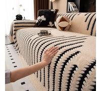 IJNBHU Copridivano Super Soffice, Copridivano 3 posti,copridivano Caldo Protettivo per divani, Coperta per mobili Adatta agli Animali Domestici,Bianca,180 * 420cm