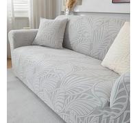 IJNBHU Elasticizzato Squisito Jacquard Tridimensionale all-Inclusive Copridivani Elasticizzati Fodera Divano Antiscivolo, Sofa Cover Antimacchia Lavabile,Light Grey,90cm/140cm