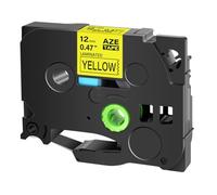 IJOSADON 1pcs 231 TZ Etichetta nastro compatibile con un nastro di etichettatura da 12mm funziona per 631 221 241 251 Modelli e PTH110 Pt Label Maker(Black on Yellow)