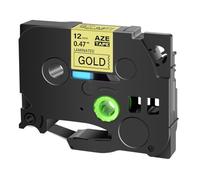IJOSADON 1pcs 231 TZ Etichetta nastro compatibile con un nastro di etichettatura da 12mm funziona per 631 221 241 251 Modelli e PTH110 Pt Label Maker(Black on Gold)