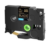 IJOSADON 1pcs 231 TZ Etichetta nastro compatibile con un nastro di etichettatura da 12mm funziona per 631 221 241 251 Modelli e PTH110 Pt Label Maker(Gold on Black)